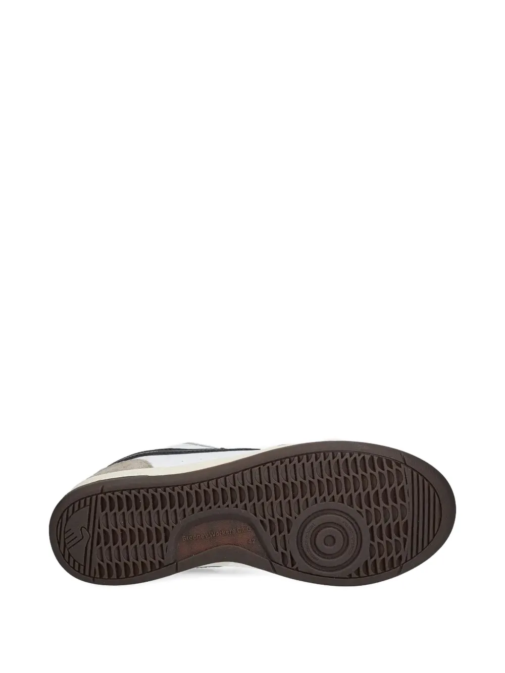Stepney Workers Club Suede-panelled Low-top Sneakers In White