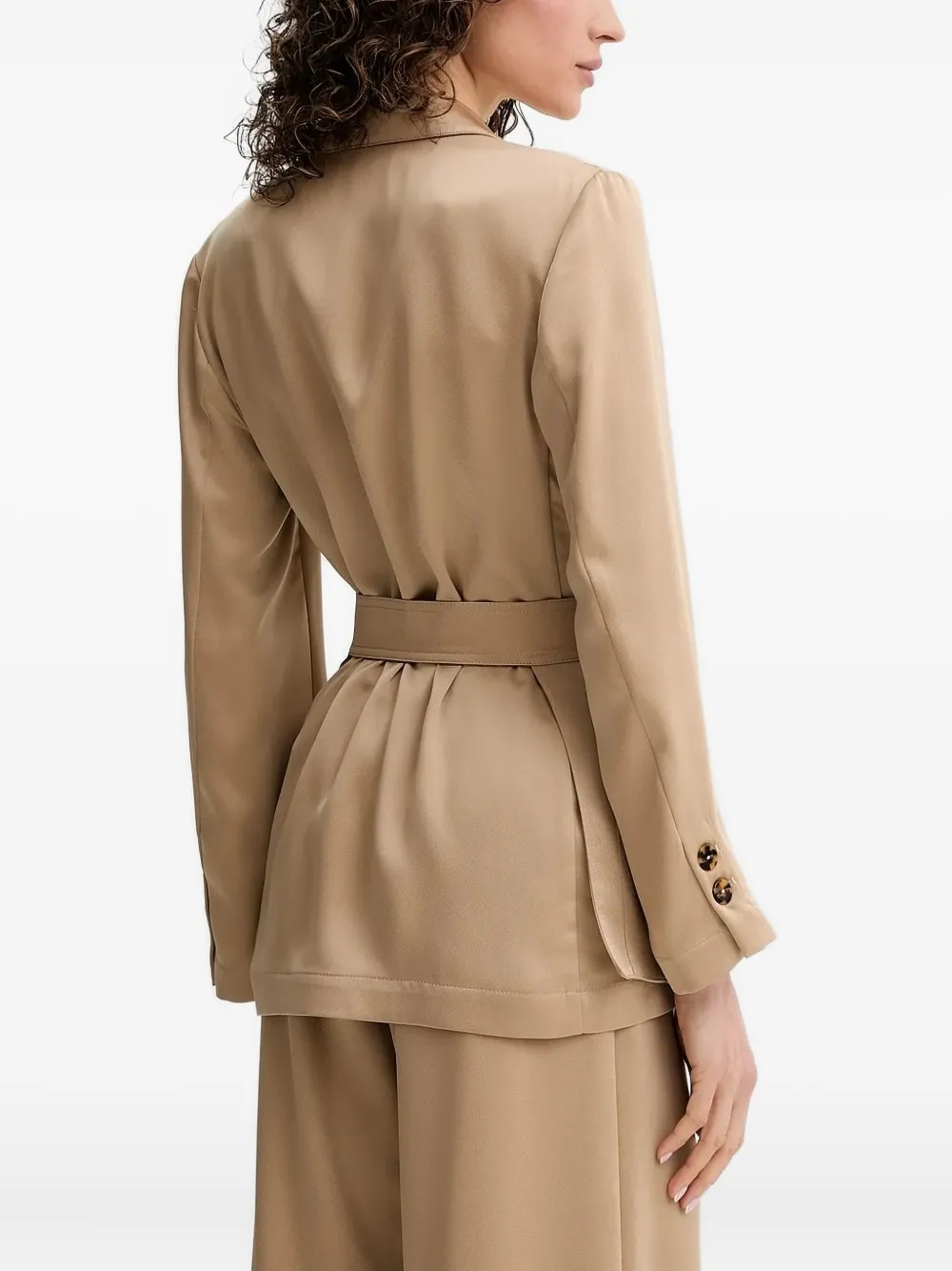 SIMONA CORSELLINI Jas met riem Bruin