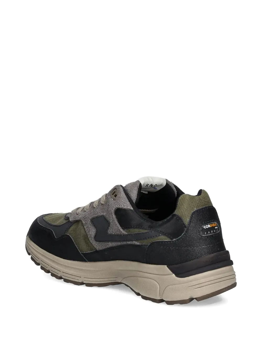 Stepney Workers Club Mesh-panelled Running Shoes In Black