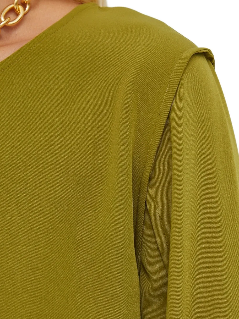 Tiger of Sweden Blouse met ronde hals en lange mouwen Groen