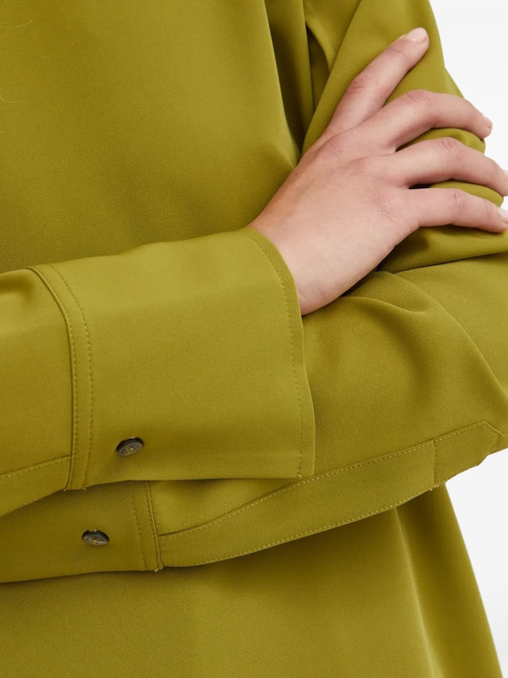 Tiger of Sweden Blouse met ronde hals en lange mouwen Groen