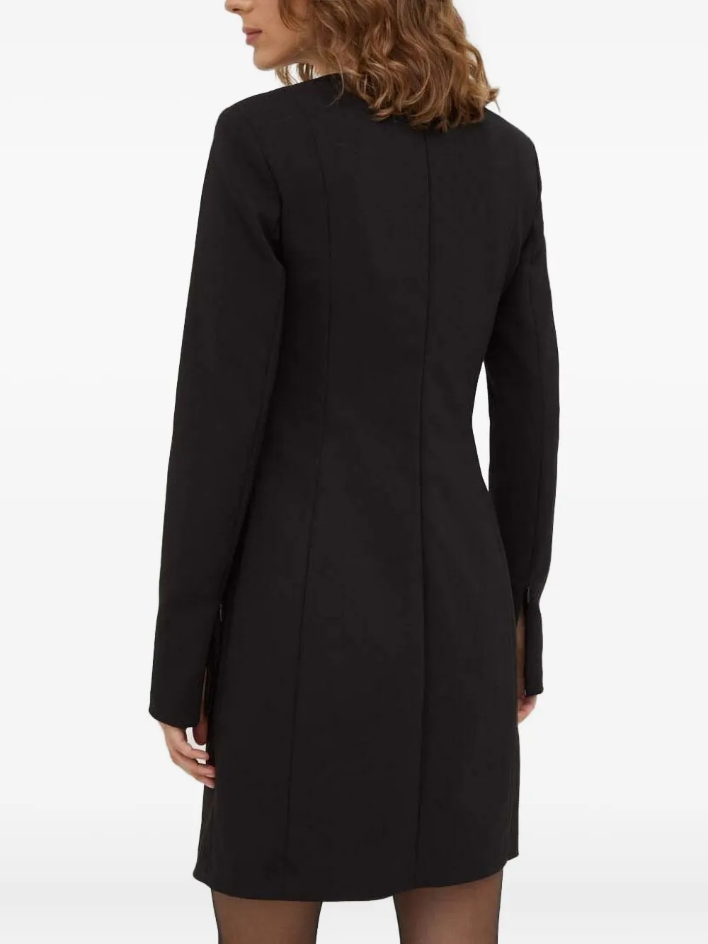 Tiger of Sweden long-sleeve panelled mini day dress - Zwart