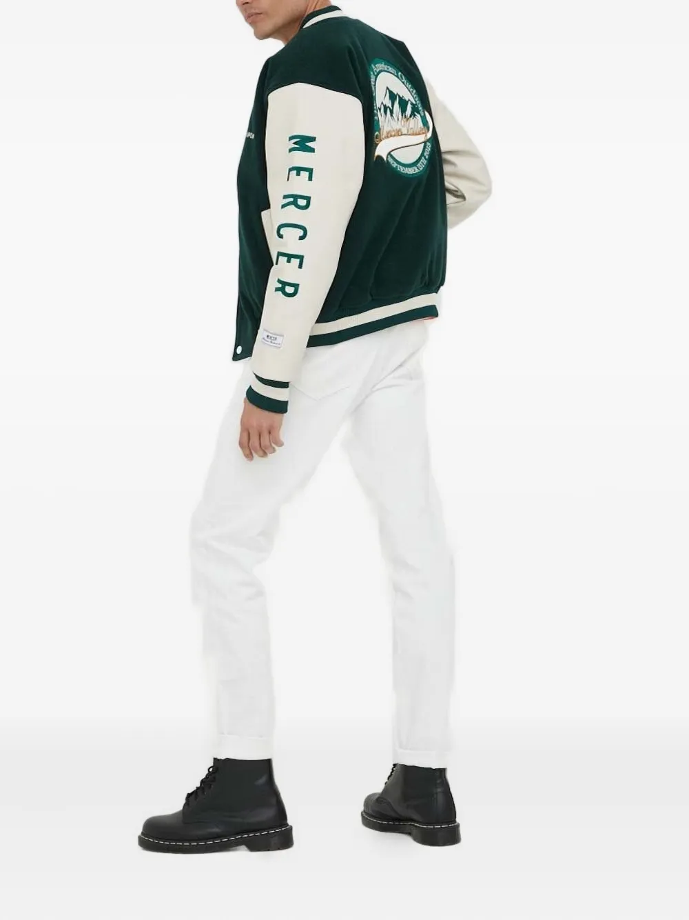 The Mercer Brand leather-sleeved varsity jacket | Bomber Jackets | Image 2