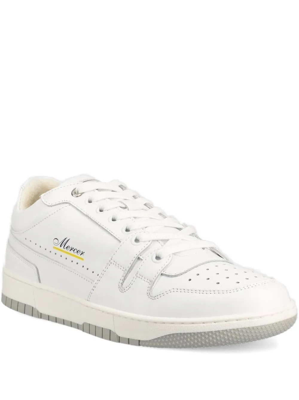 The Mercer Brand Perforated Lace-up Sneakers In White