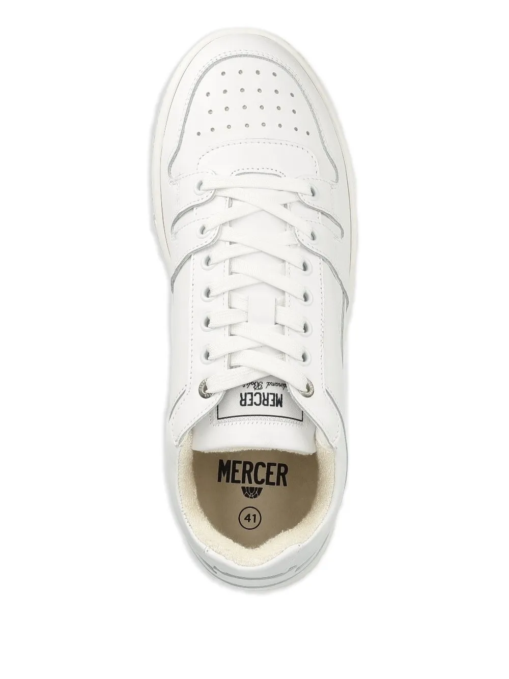 The Mercer Brand geperforeerde sneakers met veter Wit