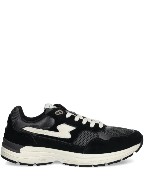 Stepney Workers Club Tênis Com Recorte De Mesh | Preto | FARFETCH BR