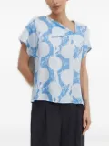 Tiger of Sweden abstract-print short-sleeved blouse - Blue