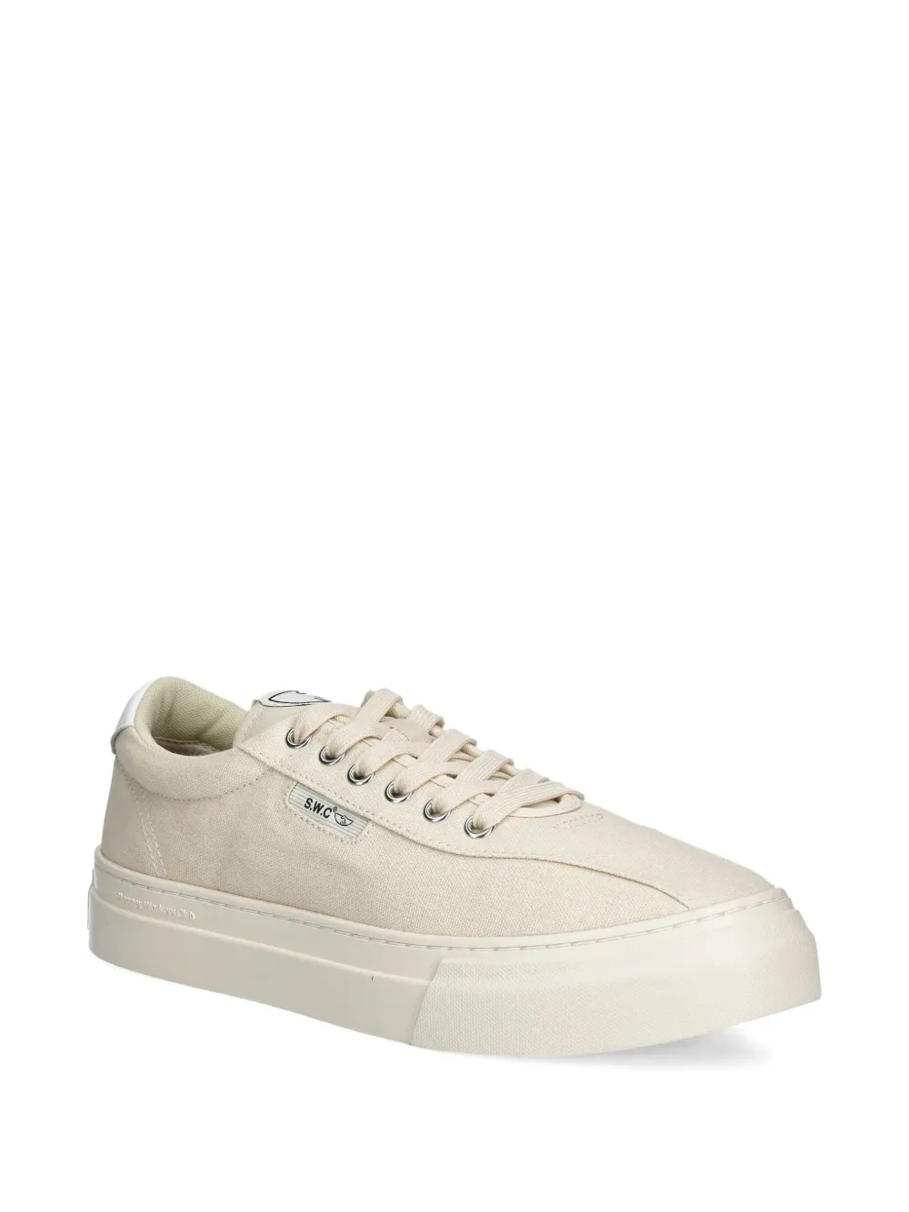 Stepney Workers Club Dellow 02 lace-up canvas trainers | Low-Tops | Image 2
