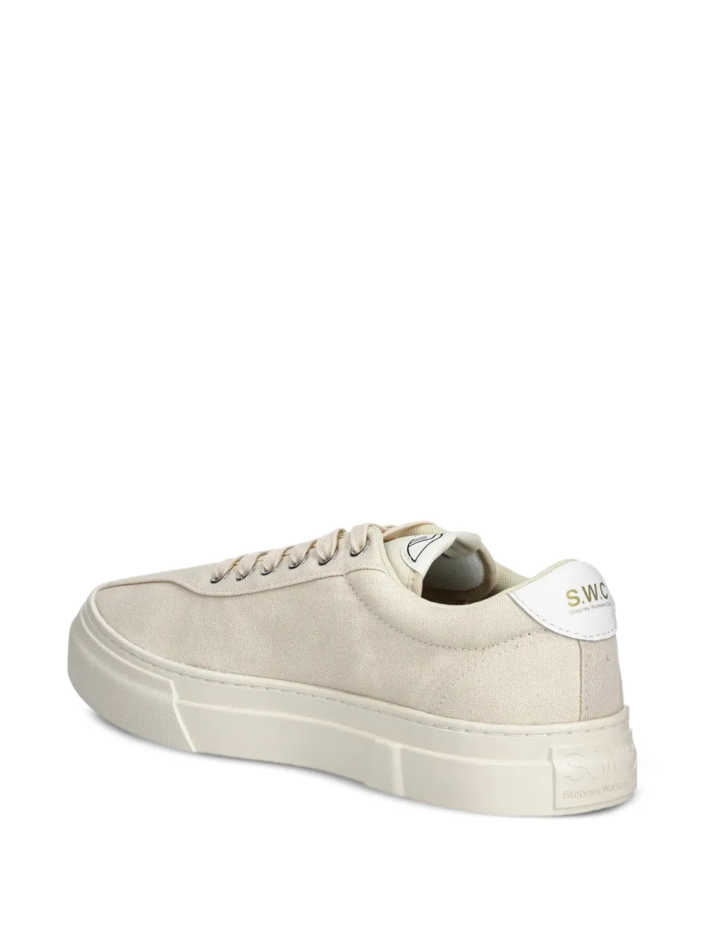Stepney Workers Club Dellow 02 lace-up canvas trainers Neutrals