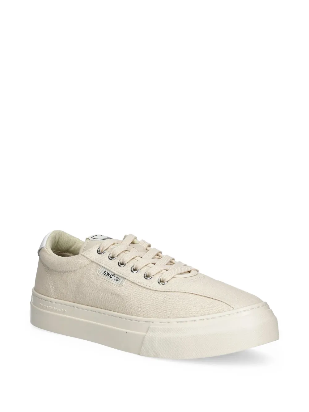 Stepney Workers Club Dellow 02 lace-up canvas trainers | Low-Tops | Image 2