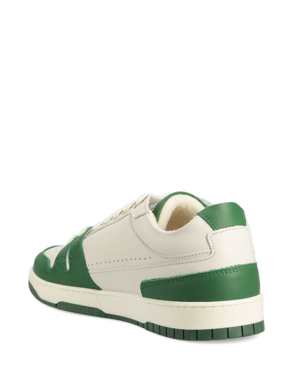 The Mercer Brand Leren sneakers met vlakken Beige