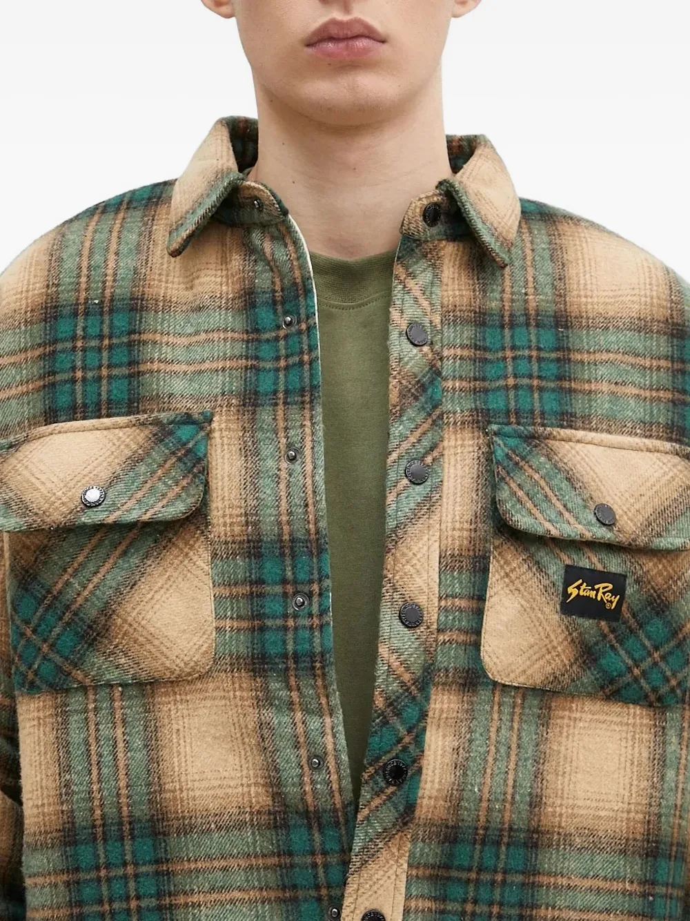 stan ray Geruit shirtjack Groen