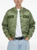 The Mercer Brand satin varsity jacket - Green