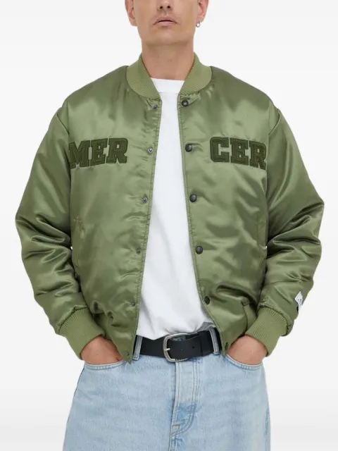 The Mercer Brand satin varsity jacket