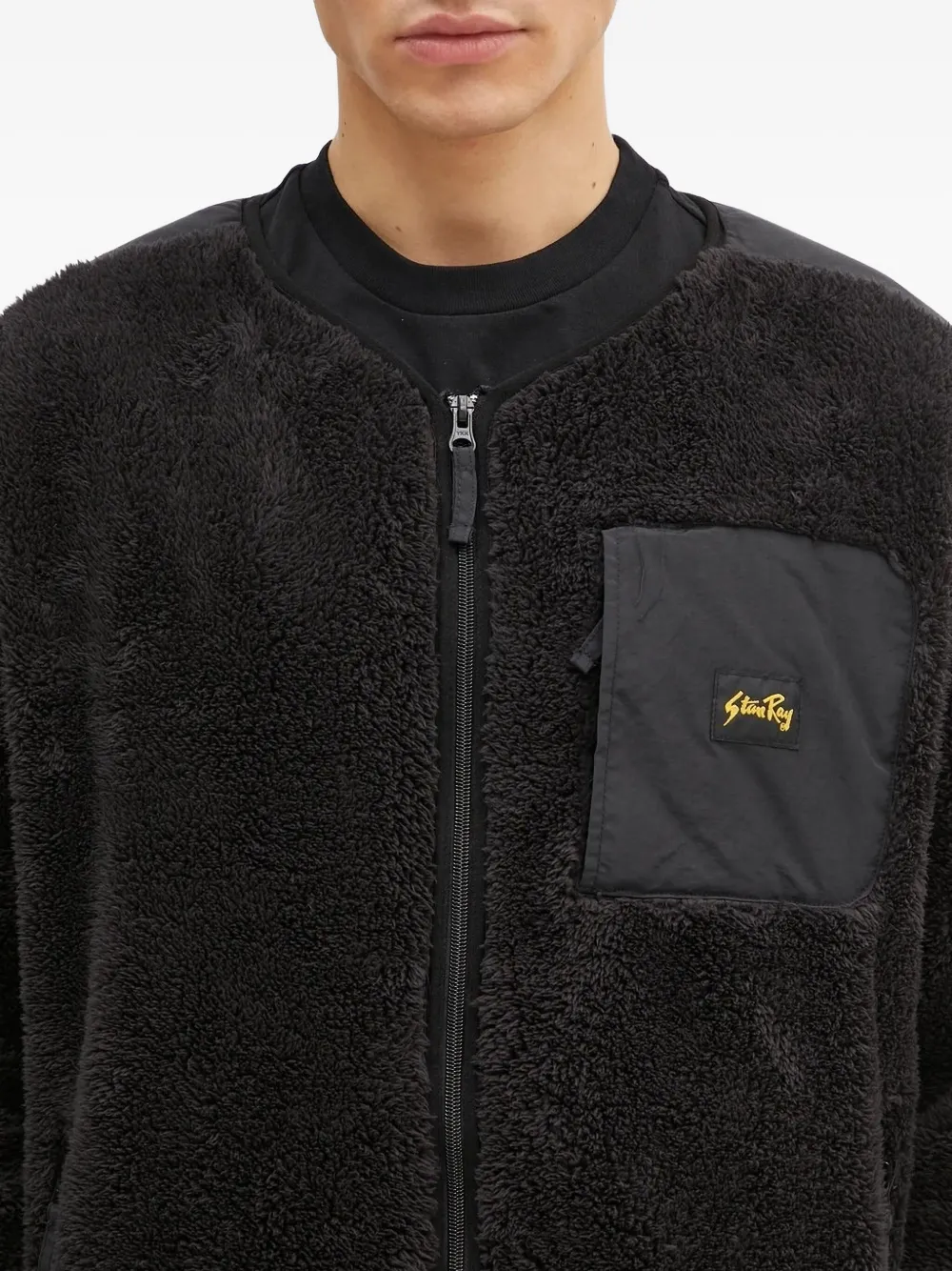 stan ray Fleece jack met vlakken Zwart
