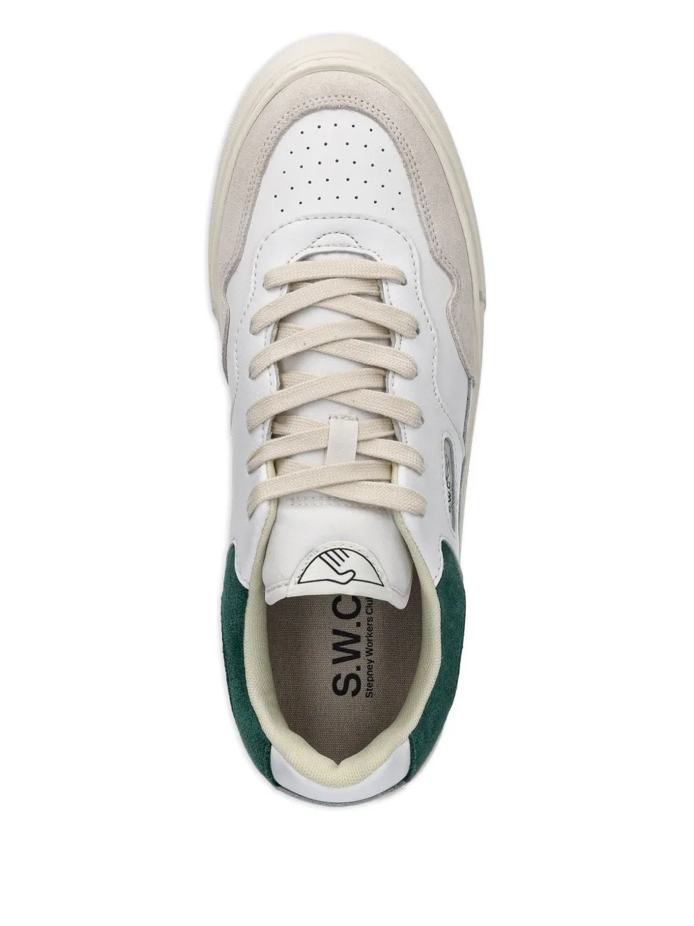 Stepney Workers Club Pearl leather panel trainers White