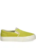 Stepney Workers Club logo-patch slip-on sneakers - Green