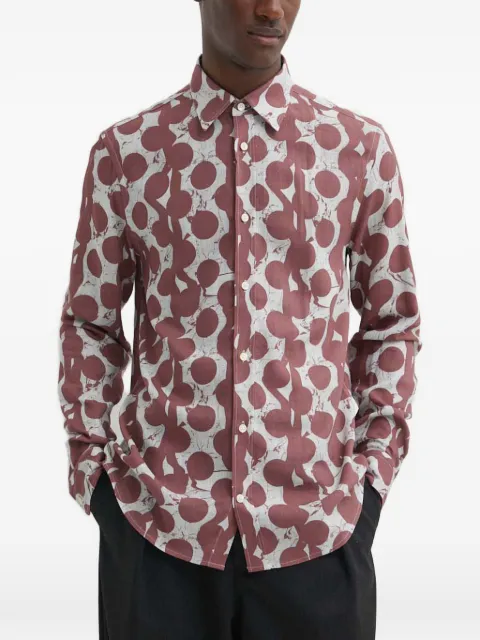 Tiger of Sweden camisa manga larga con estampado abstracto