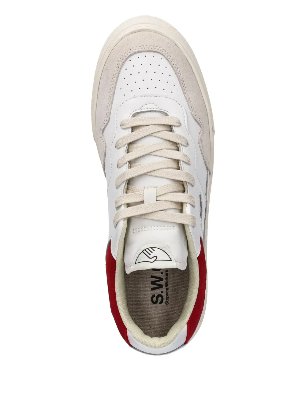 Stepney Workers Club Color-blocked Low-top Sneakers In White