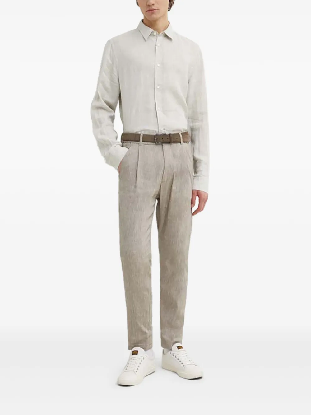Tiger of Sweden long-sleeve linen shirt | White | Image 1