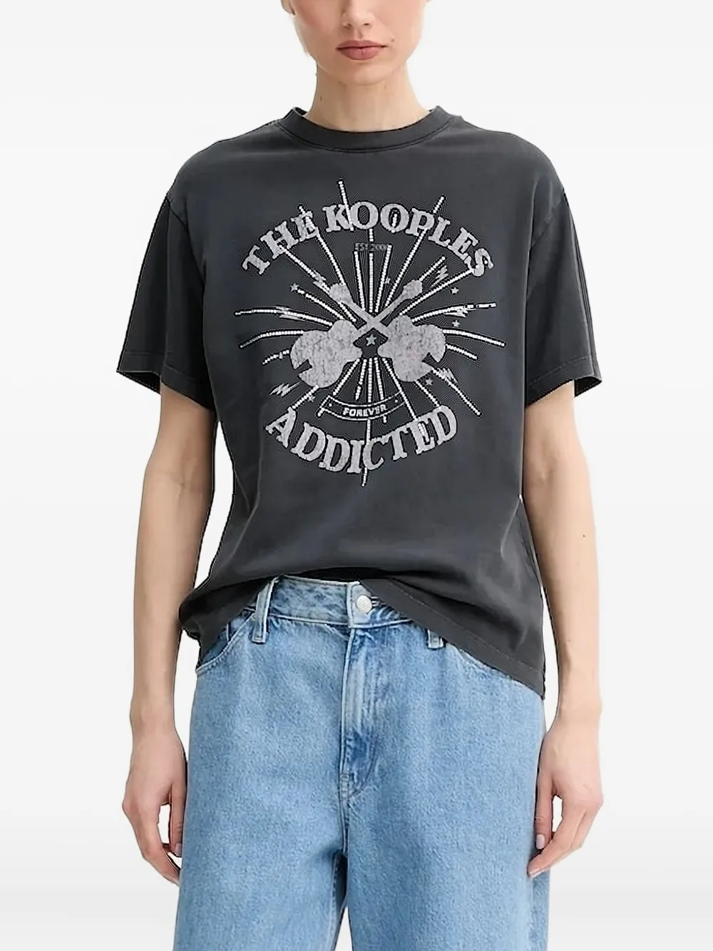 The Kooples graphic-print T-shirt | Grey | Image 1