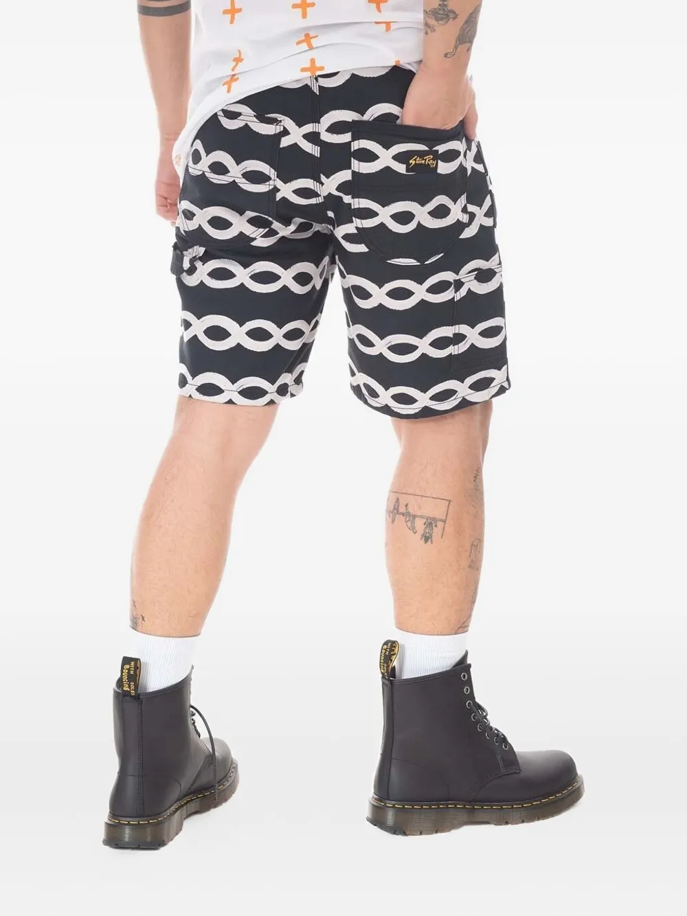 stan ray Shorts met ketting en print Zwart