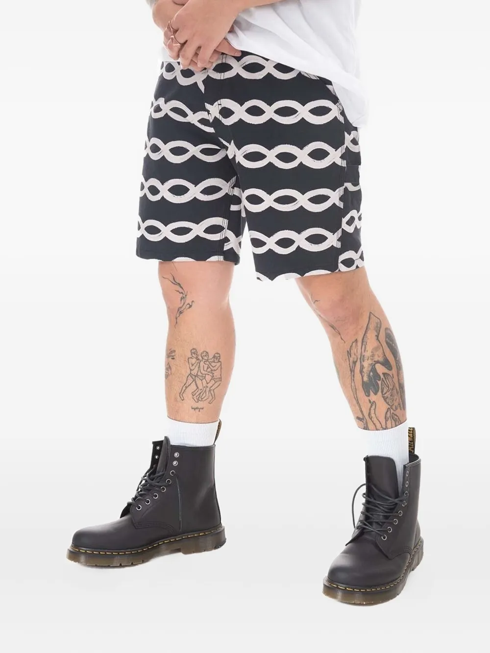 Stan ray Shorts met ketting en print Zwart