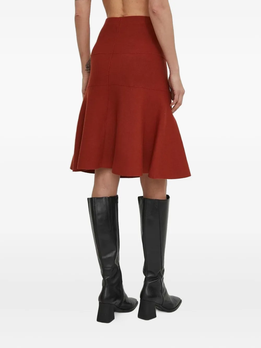 Tiger of Sweden Edwige ribbed flared skirt - Oranje