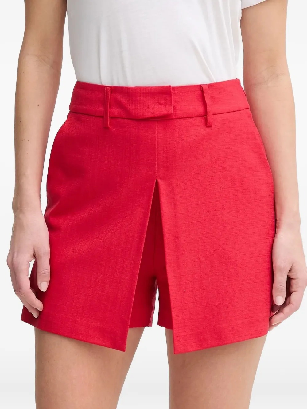SIMONA CORSELLINI Shorts met paspelzak - Rood