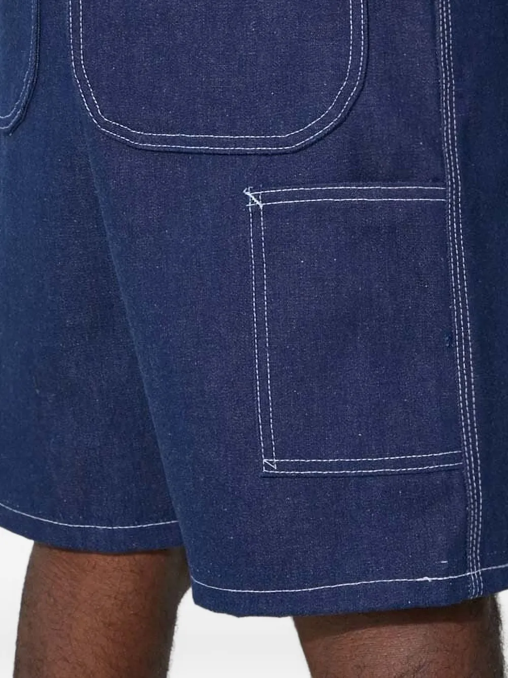 stan ray Denim shorts met logopatch Blauw