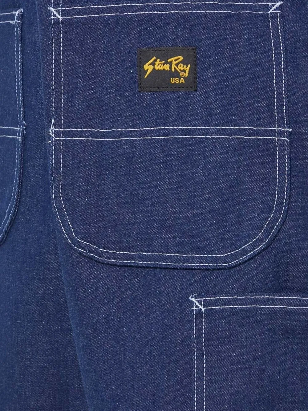 stan ray Denim shorts met logopatch Blauw