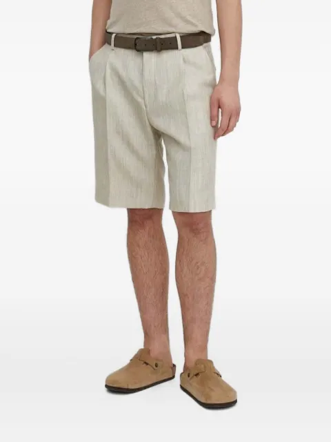 Tiger of Sweden pleated side-pocket shorts