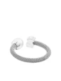 TOUS pearl-embellished mesh ring - Silver