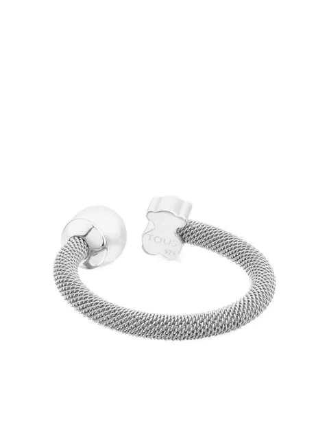 TOUS pearl-embellished mesh ring