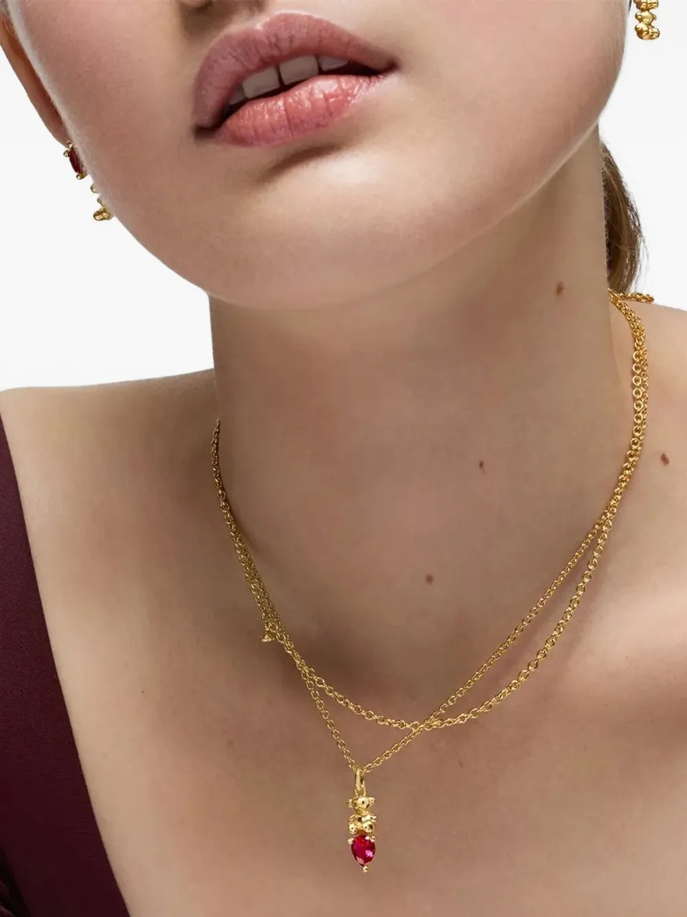 Tous Bear Pendant In Gold