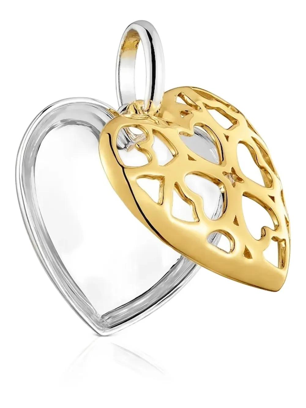 TOUS double-heart necklace pendant - Argento