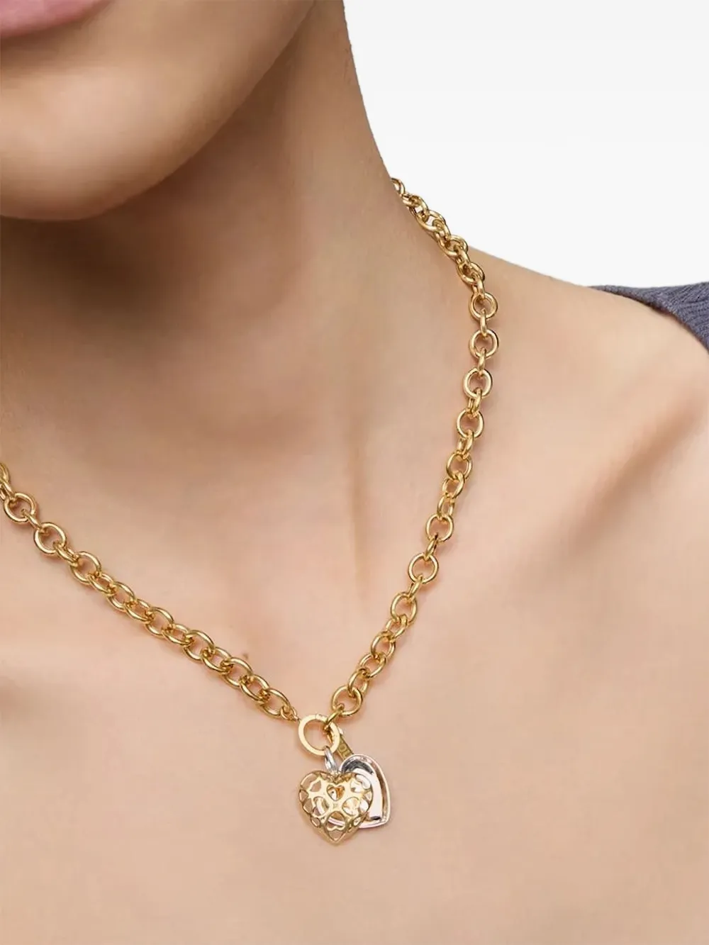 TOUS collar con dije de doble corazón | Image 2