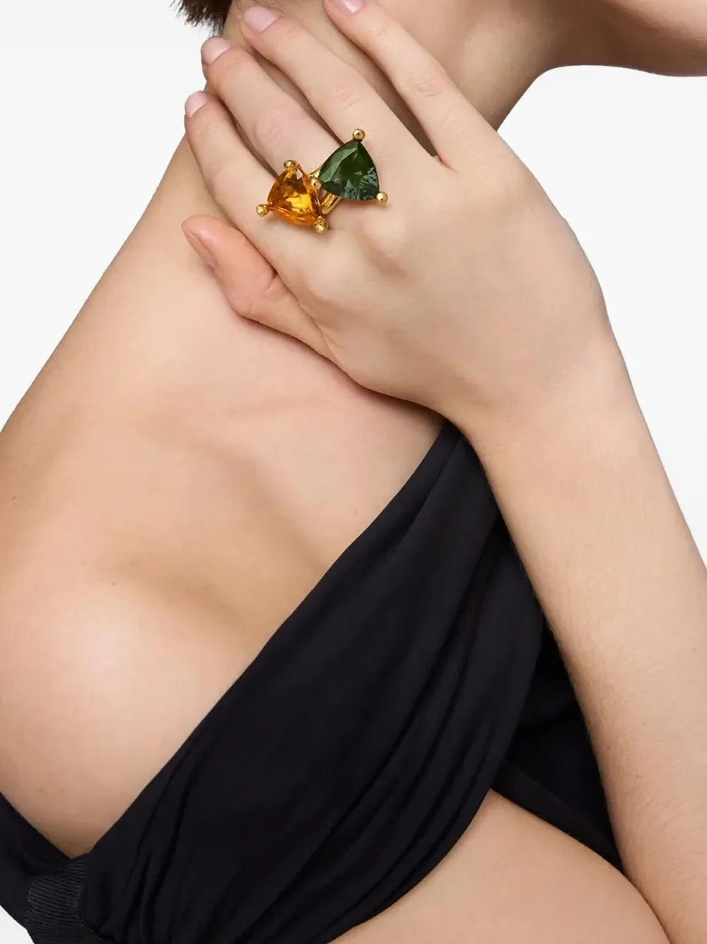 Tous Triangular-stone Ring In Green