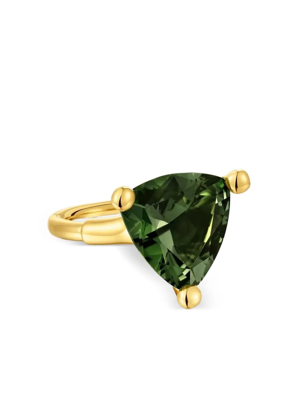 Tous Triangular-stone Ring In Green