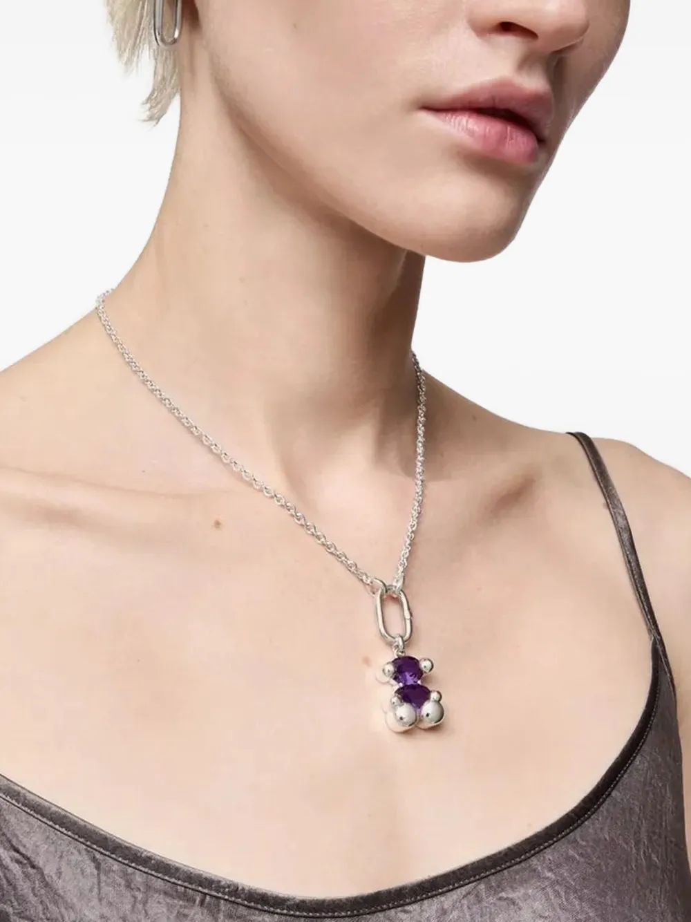 TOUS Bear LGG amethyst pendant - Grijs