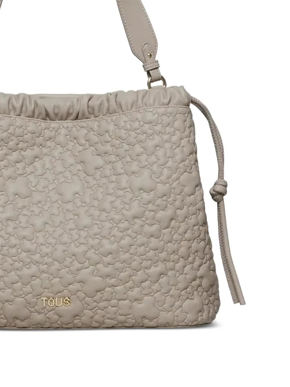  Tous Puffy Bear Drawstring Shoulder Bag - Neutrals 