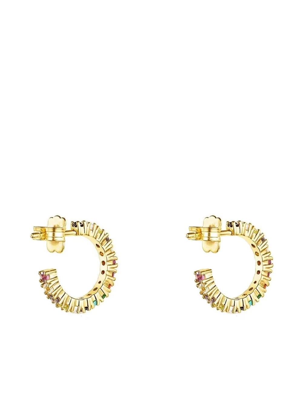 Tous Multi-gemstone Hoop Earrings In Gold