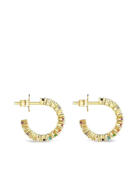 TOUS multi-gemstone hoop earrings