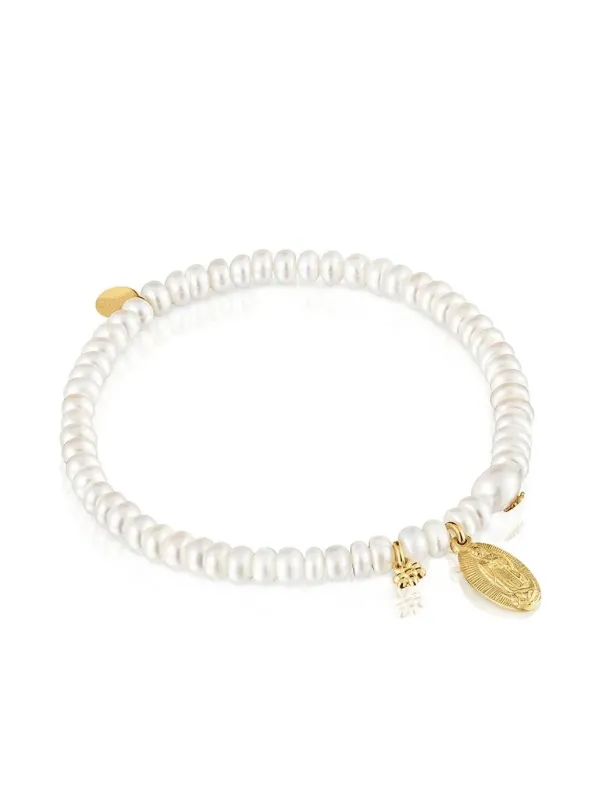 TOUS Pearl gold-plated Charm Bracelet Gold FARFETCH HK
