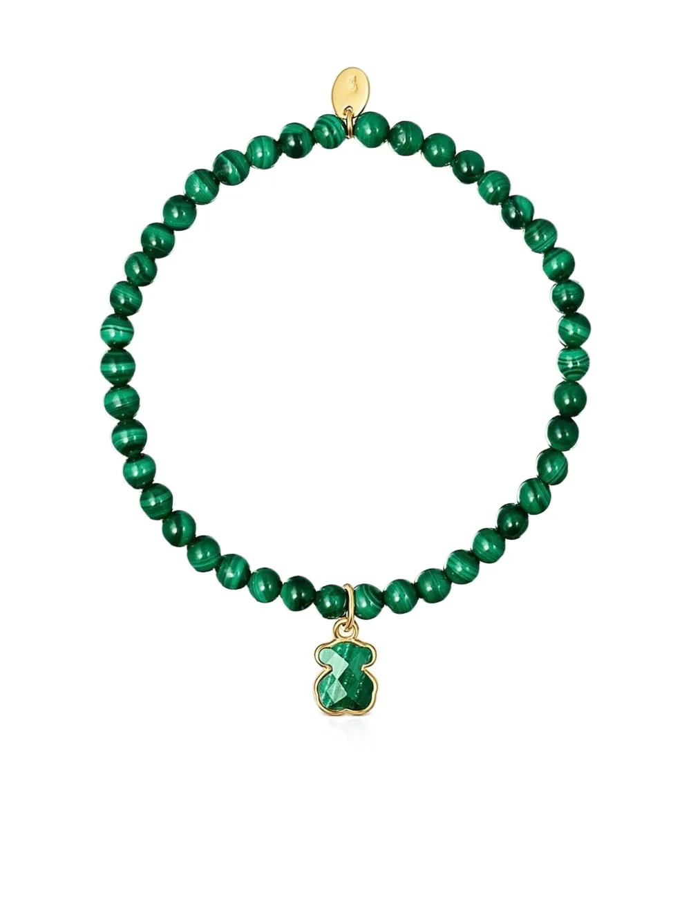 TOUS malachite-bead bear bracelet - Verde