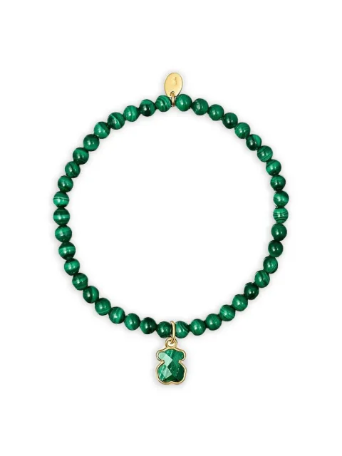 TOUS pulsera de oso con cuentas de malaquita