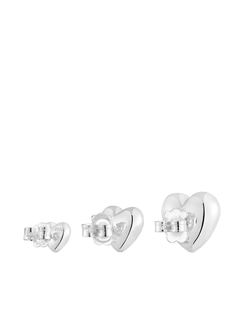 TOUS Sterling zilveren harvormige stud oorbellen