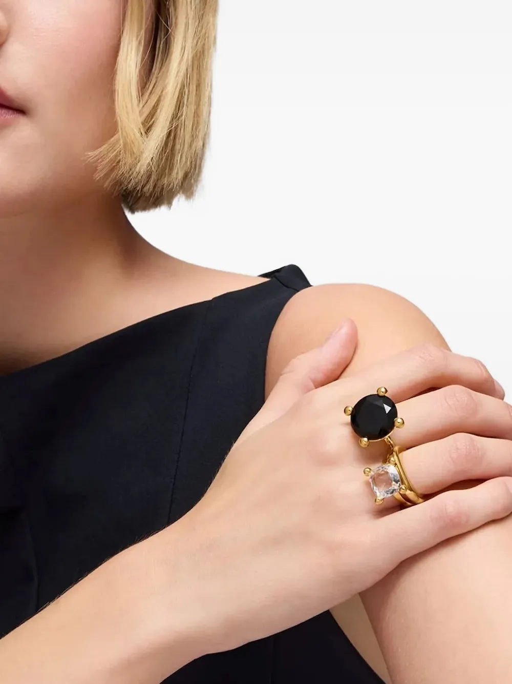 TOUS Ring met onyx - Goud