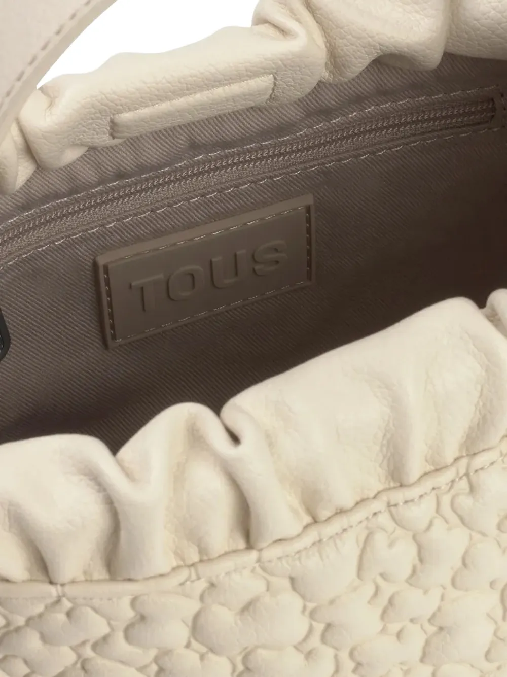 Tous Small Puffy Bear Shoulder Bag In Neutral