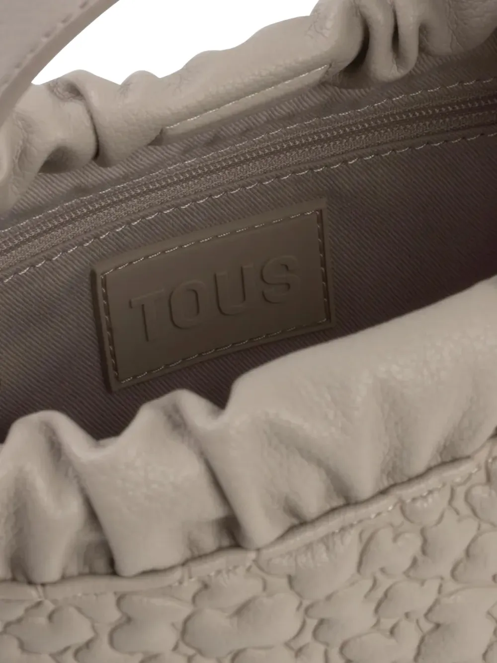 Tous Small Puffy Bear Shoulder Bag In Neutral